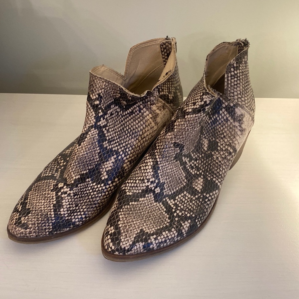 Dolce Vita snakeskin bootie